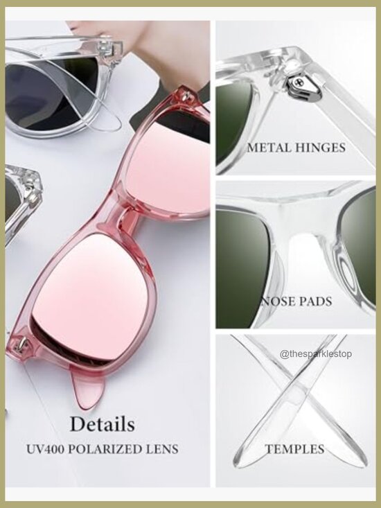 Polarized UV Protection Square Sunglasses 3 Pack Unisex